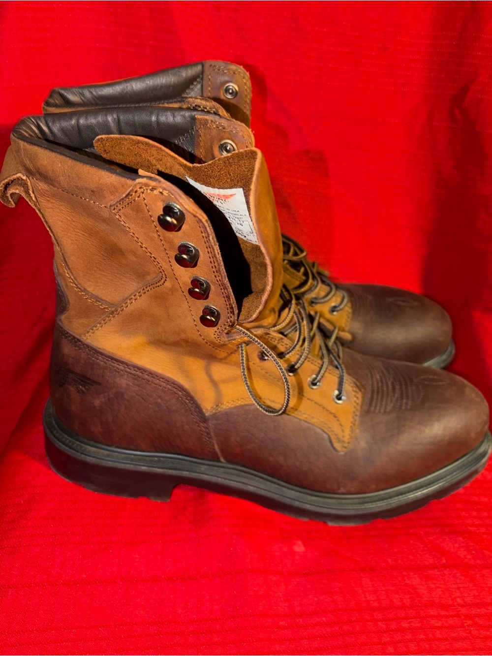 Men’s Size 13 D REDWING LEATHER STEEL TOED BOOTS